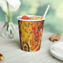 Mediaeval Italian Red Blue Yellow Chinoiserie 