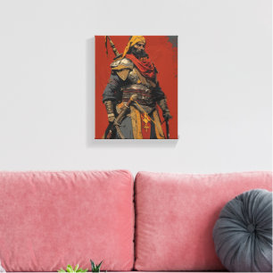Mediaeval Janissary Warrior Illustration Canvas Print