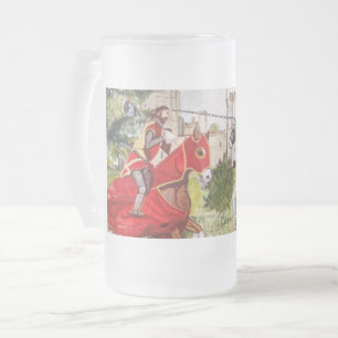 Mediaeval Joust In front of Castle Beer Mug