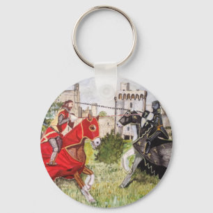 Mediaeval Joust In front of Castle Key Ring