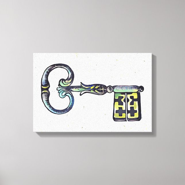 Mediaeval key canvas print (Front)
