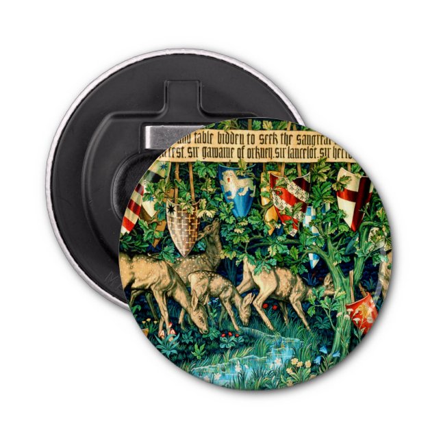 Mediaeval King Arthur William Morris Bottle Opener (Front)