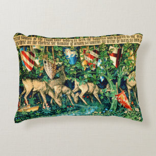 Mediaeval King Arthur William Morris Decorative Cushion