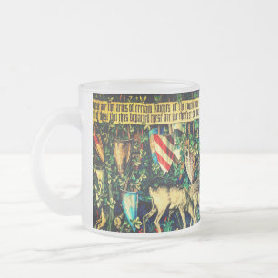 Mediaeval King Arthur William Morris Frosted Glass Coffee Mug