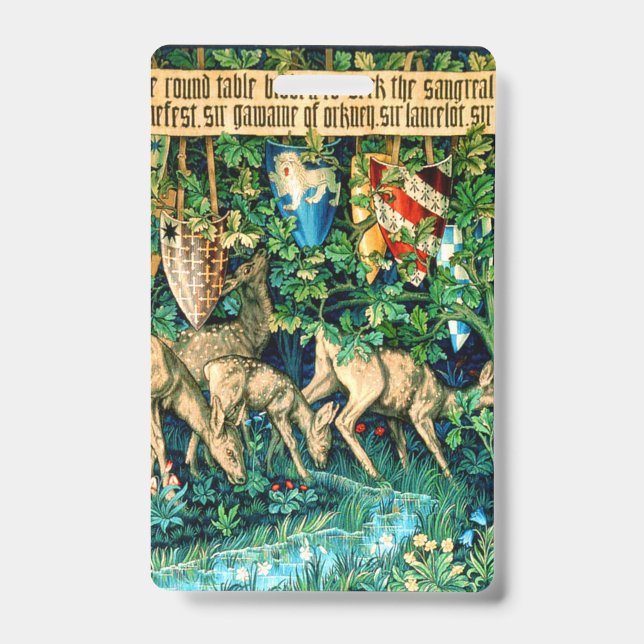 Mediaeval King Arthur William Morris ID Badge (Front)