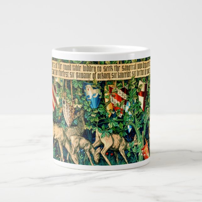 Mediaeval King Arthur William Morris Large Coffee Mug (Front)