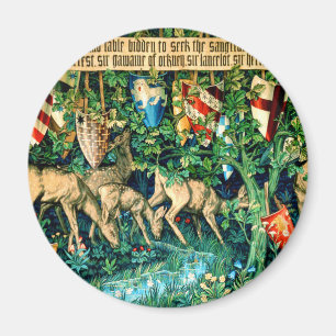 Mediaeval King Arthur William Morris Magnet