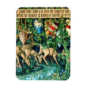 Mediaeval King Arthur William Morris Magnet