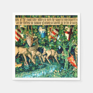 Mediaeval King Arthur William Morris Napkin