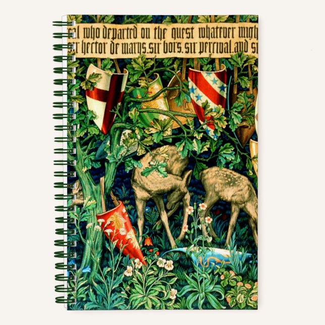 Mediaeval King Arthur William Morris Notebook (Front)