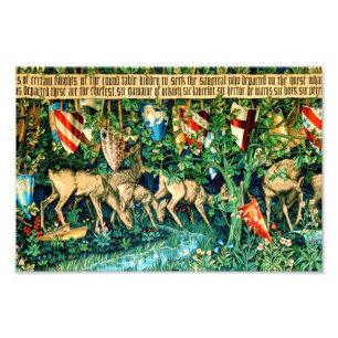 Mediaeval King Arthur William Morris Photo Print