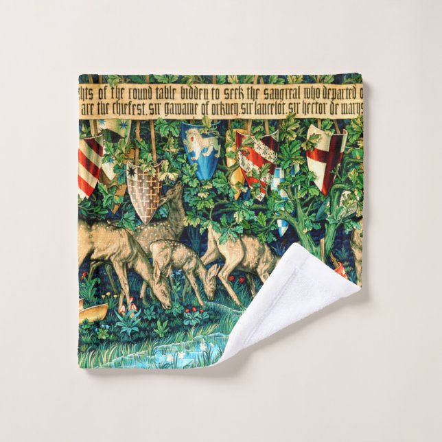 Mediaeval King Arthur William Morris Wash Cloth (Wash Cloth)