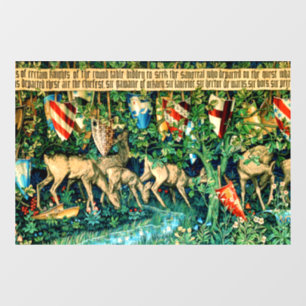 Mediaeval King Arthur William Morris Window Cling