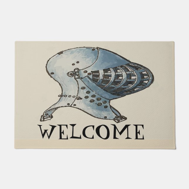 Mediaeval Knight, add text Doormat (Front)