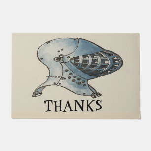 Mediaeval Knight, add text Doormat