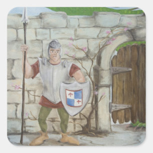 Mediaeval Knight and Dragon Stickers