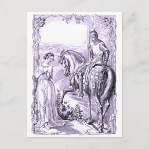 Mediaeval Knight and Lady Postcard