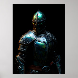 Mediaeval Knight Armour, Abstract Colours Poster