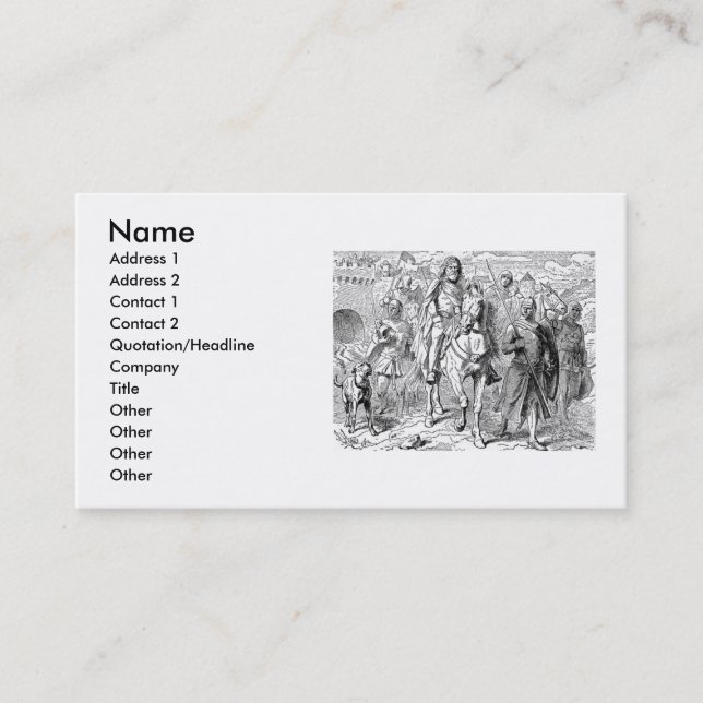 Mediaeval Knight Business Card (Front)