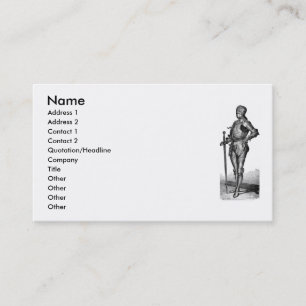 Mediaeval Knight Business Card