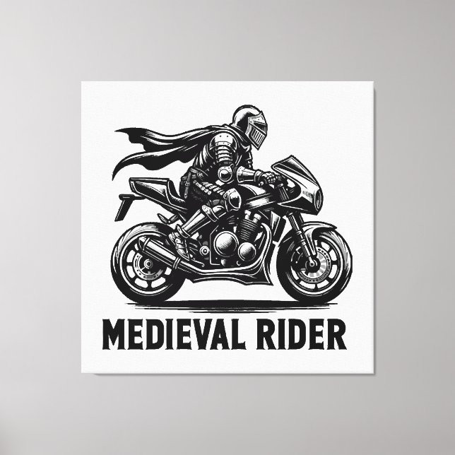Mediaeval knight canvas print (Front)