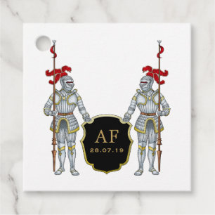 Mediaeval Knight Castle Monogram Favour Tags