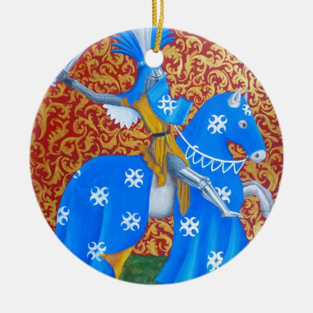 Mediaeval Knight Ceramic Tree Decoration (Front)