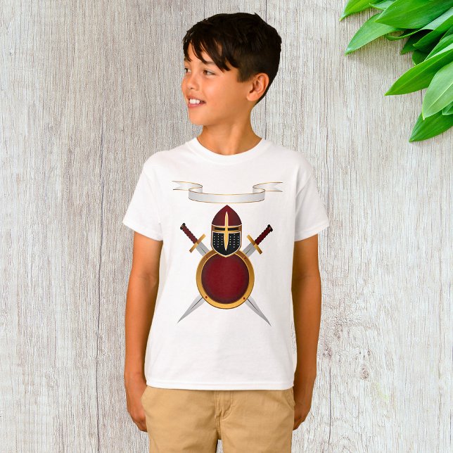 Mediaeval Knight Crest Helmet Swords Shield  T-Shirt (Creator Uploaded)