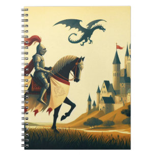 Mediaeval Knight/dragon/castle fantsy Notebook