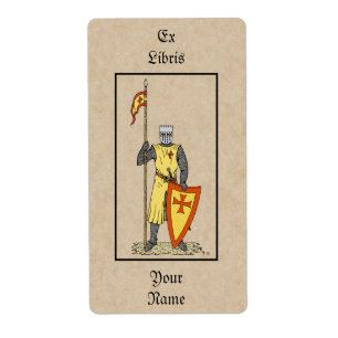 Mediaeval Knight Early 13th Century Bookplate