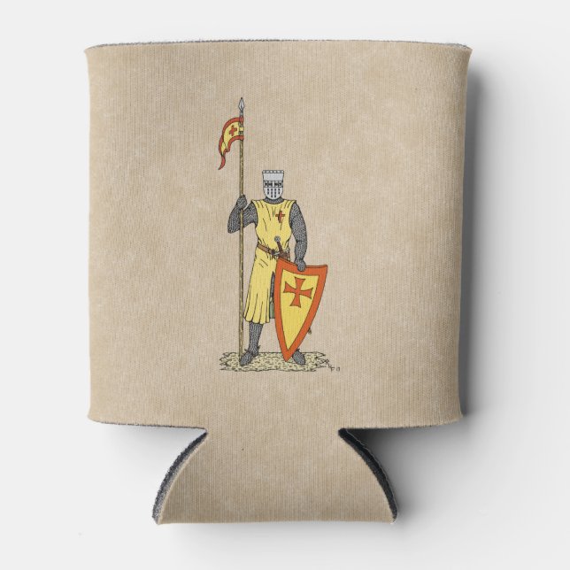 Mediaeval Knight Early 13th Century Can Cooler (Front)