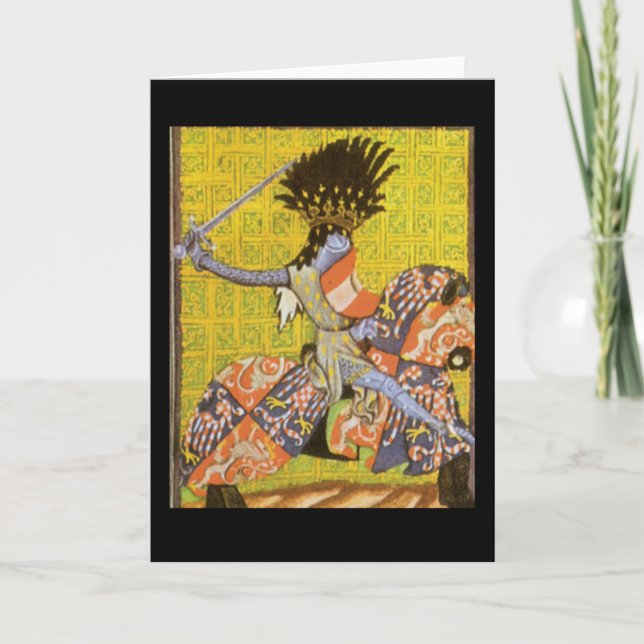 Mediaeval Knight Greeting Card (Front)