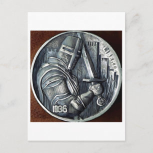 Mediaeval Knight. Hobo Nickel Coin. Postcard