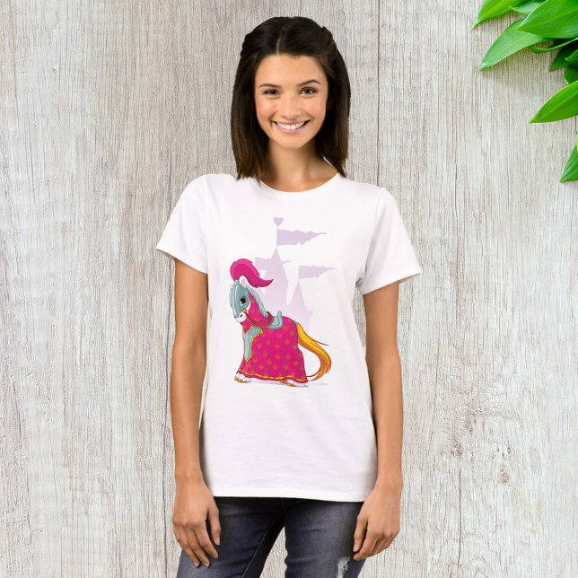 Mediaeval Knight Horse in Armour Fantasy T-Shirt (Creator Uploaded)