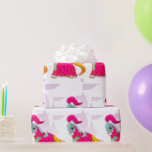 Mediaeval Knight Horse in Armour Fantasy Wrapping Paper