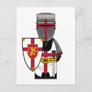 Mediaeval Knight in Helmet Postcard