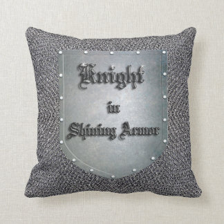 Mediaeval Knight in Shining Armour Shield Cushion