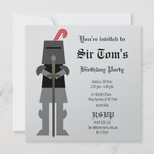 Mediaeval Knight Invitation