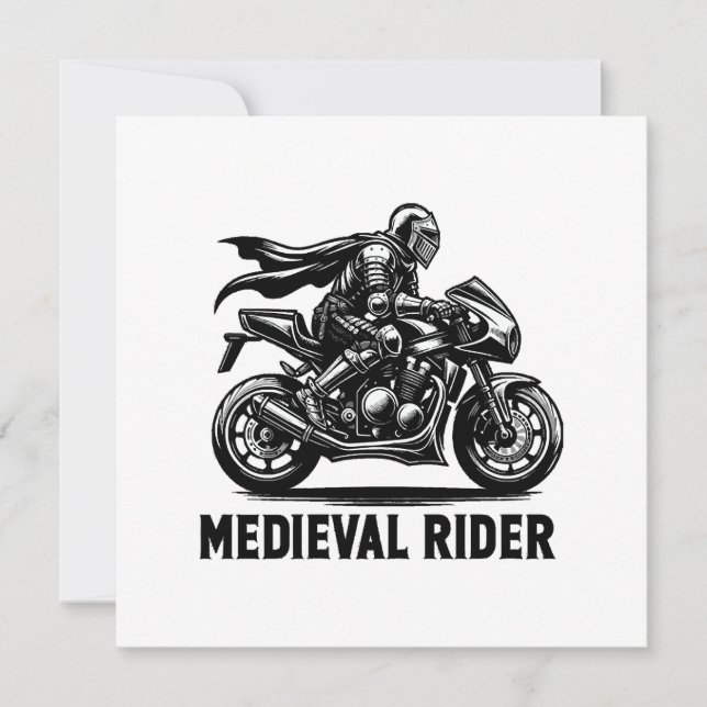Mediaeval knight invitation (Front)