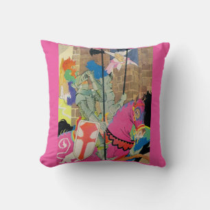mediaeval knight on horseback cushion