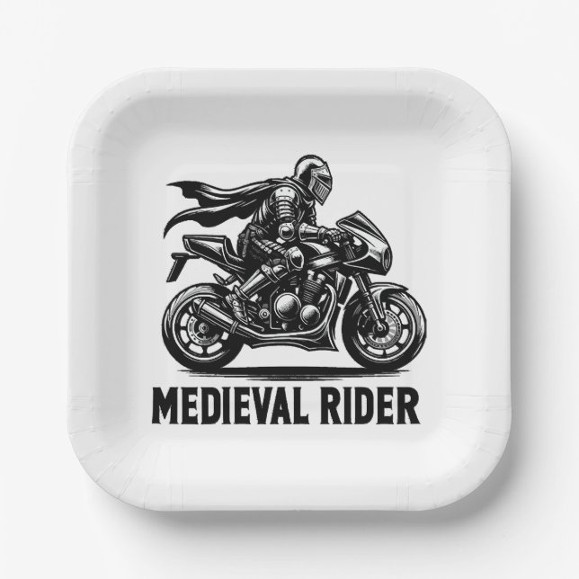 Mediaeval knight paper plate (Front)