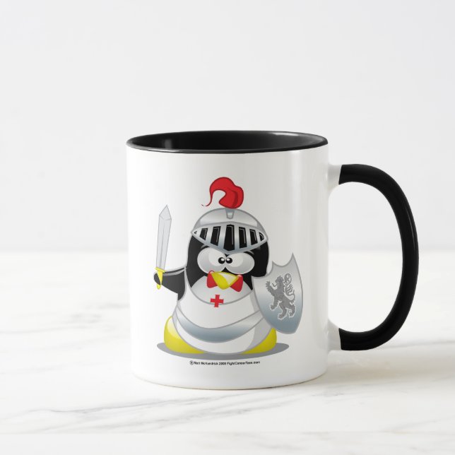 Mediaeval Knight Penguin Mug (Right)