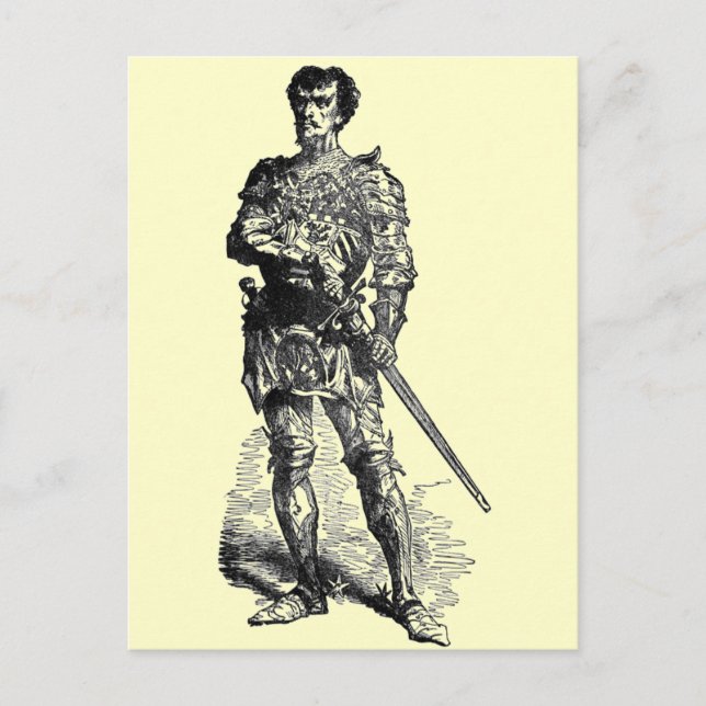 Mediaeval Knight Postcard (Front)