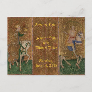 Mediaeval Knight Renaissance Historical Fantasy Announcement Postcard
