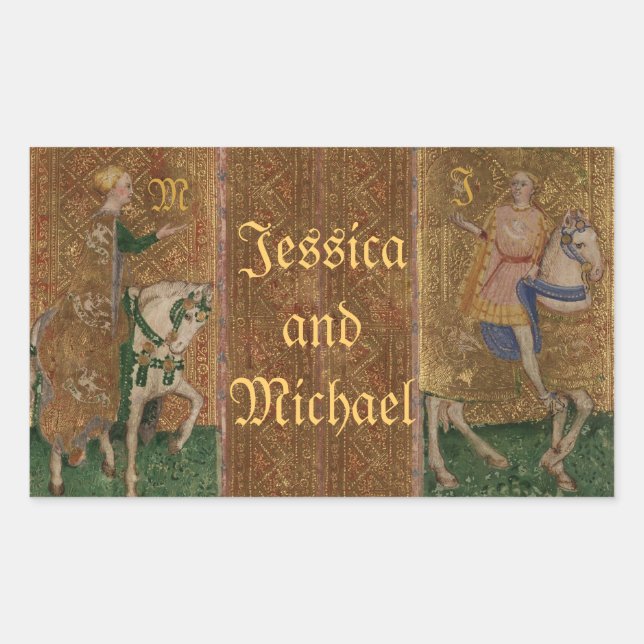Mediaeval Knight Renaissance Wedding Stickers (Front)