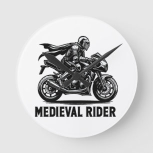 Mediaeval knight round clock