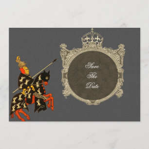 Mediaeval Knight Save The Date Cards