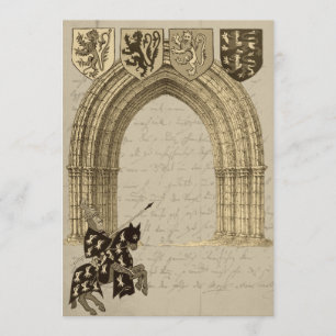 Mediaeval Knight Save The Date Cards