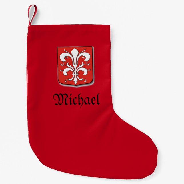 Mediaeval Knight Shield  Small Christmas Stocking (Front)