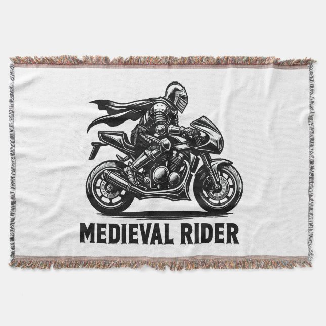 Mediaeval knight throw blanket (Front)